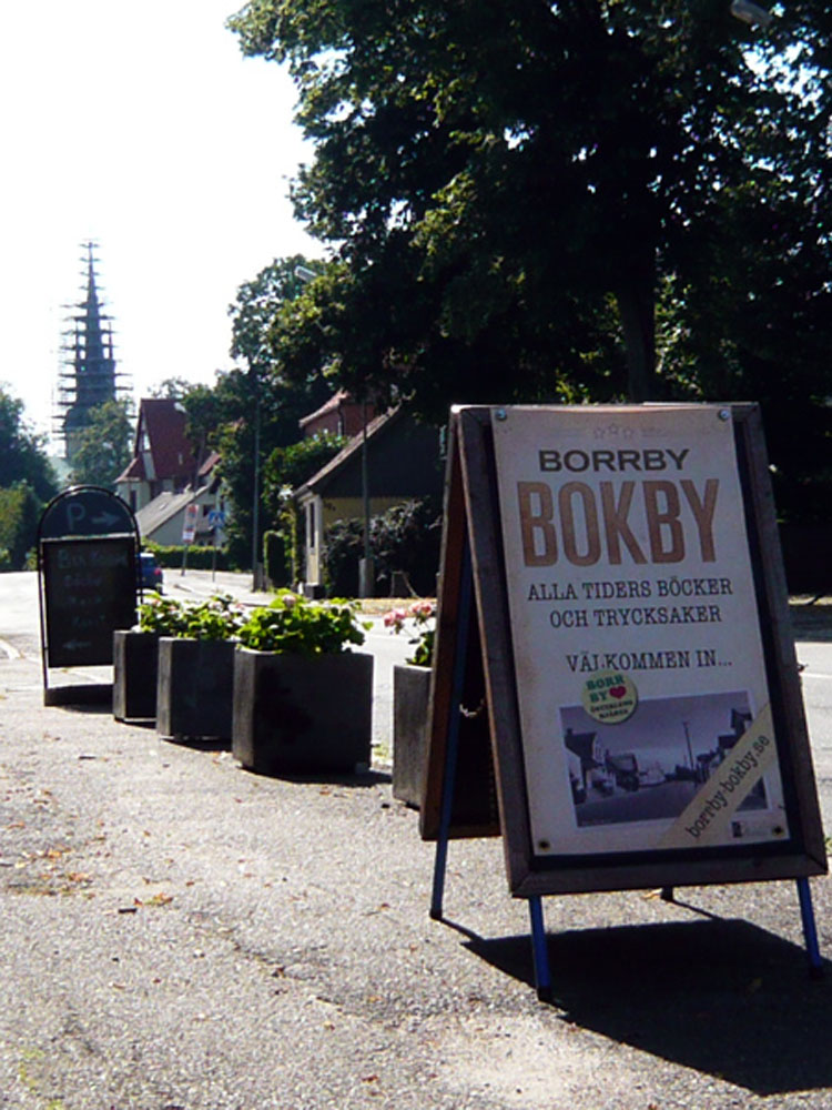 Borrby Bokby skylt
