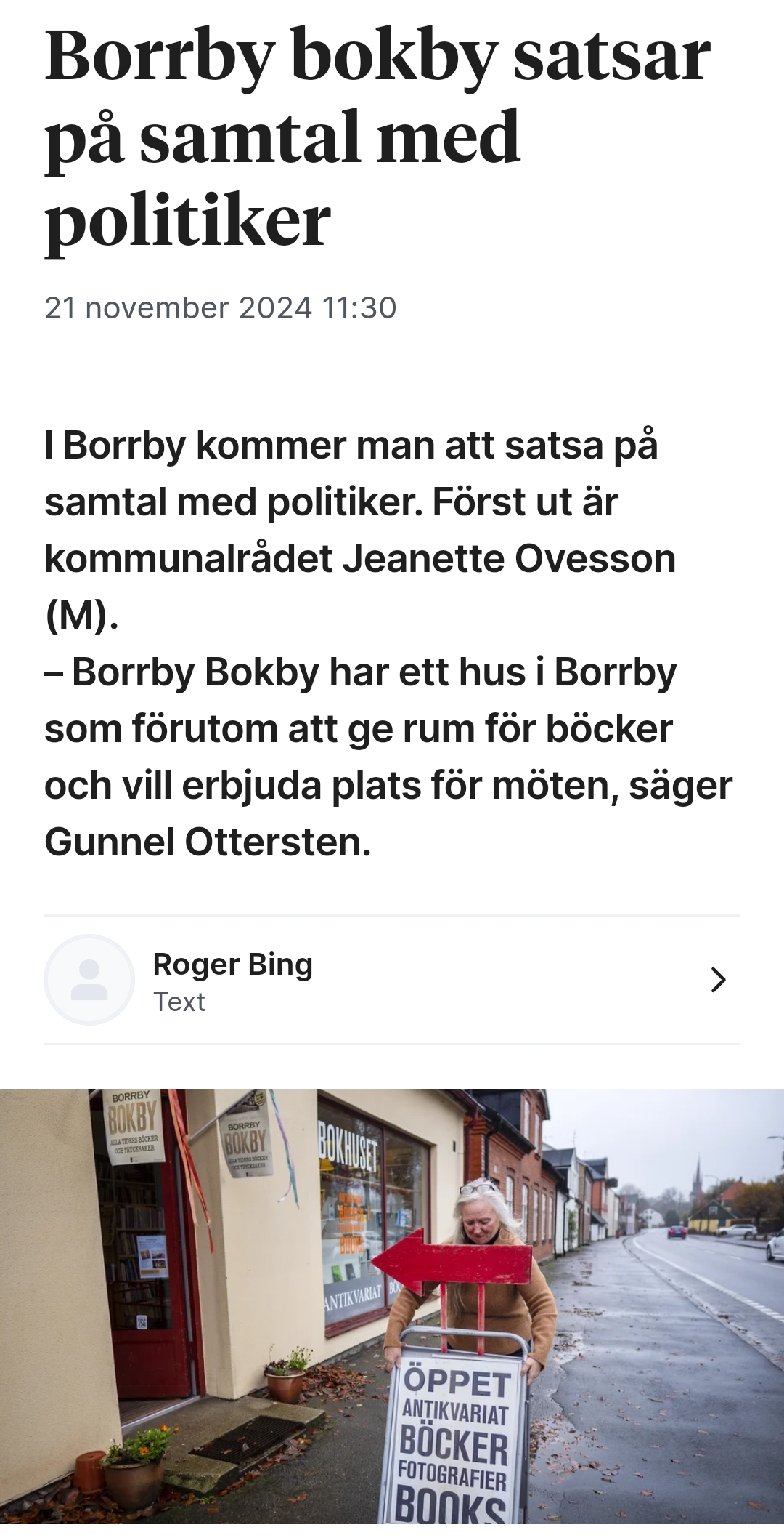 Politiker på plats