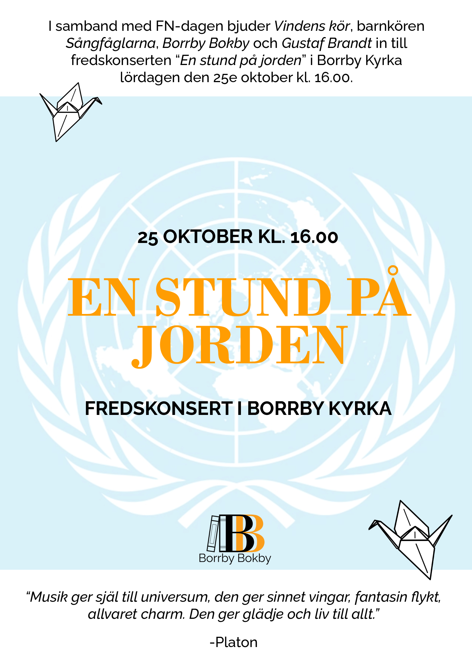 fredskonsert en stund på jorden