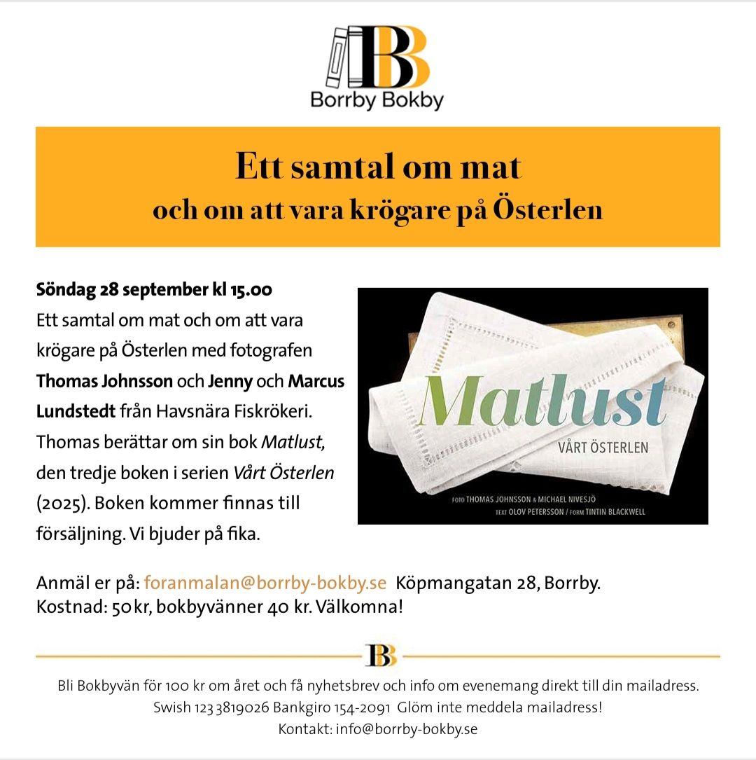 samtal pågår matlust och krögare på Österlen