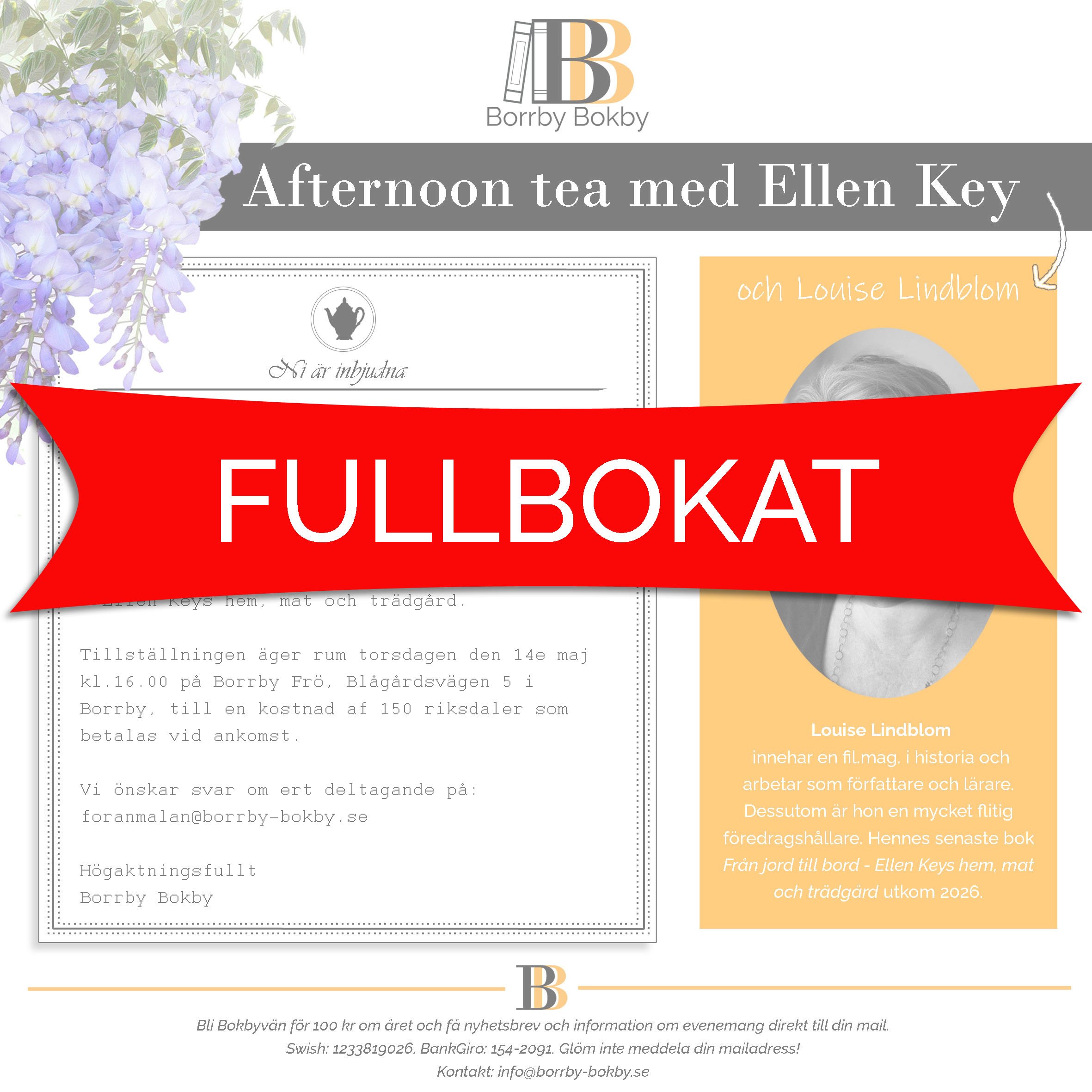 Afternoon Tea Ellen Key Louise Lindblom Borrby Bokby