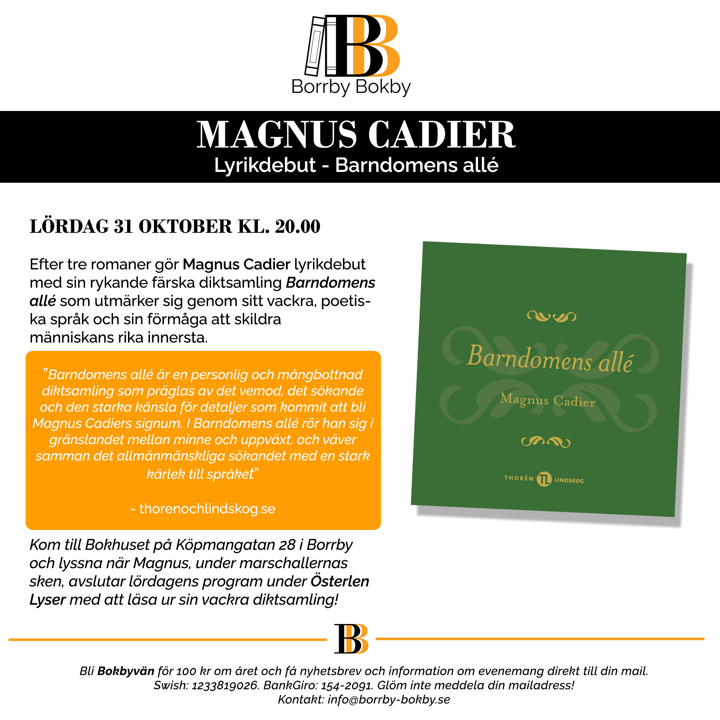 Magnus Cadier Barndomens allé